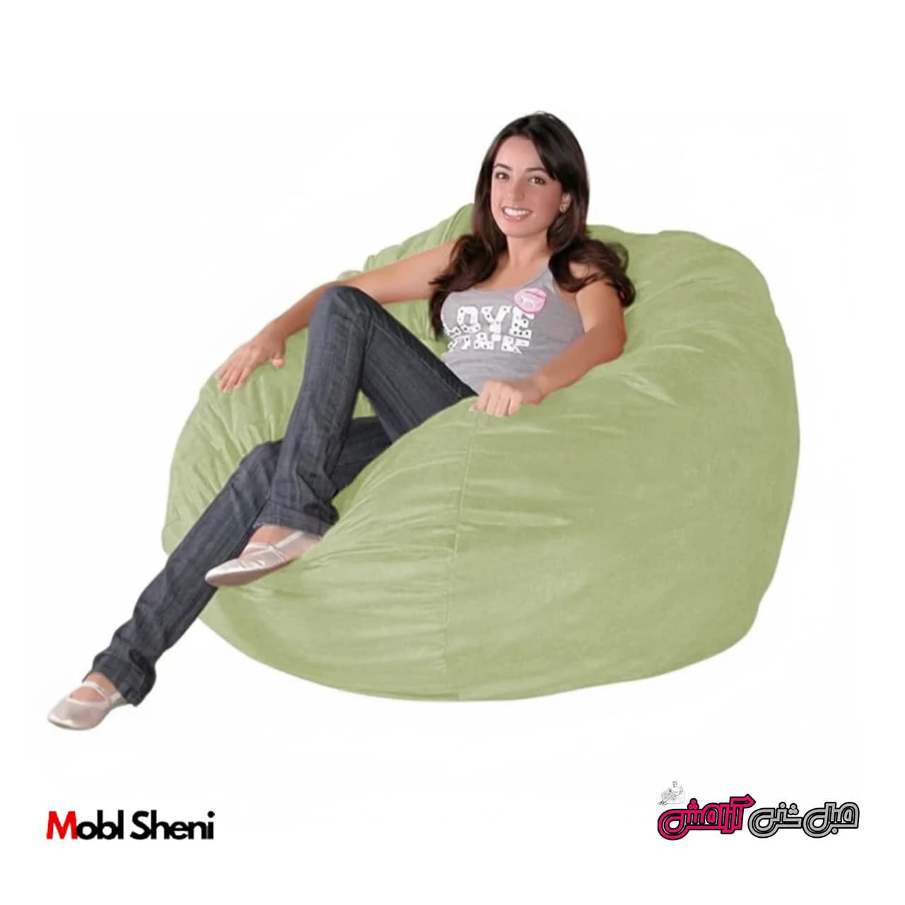مبل شنی پشتی دار راحتی سبز 13030 bestway