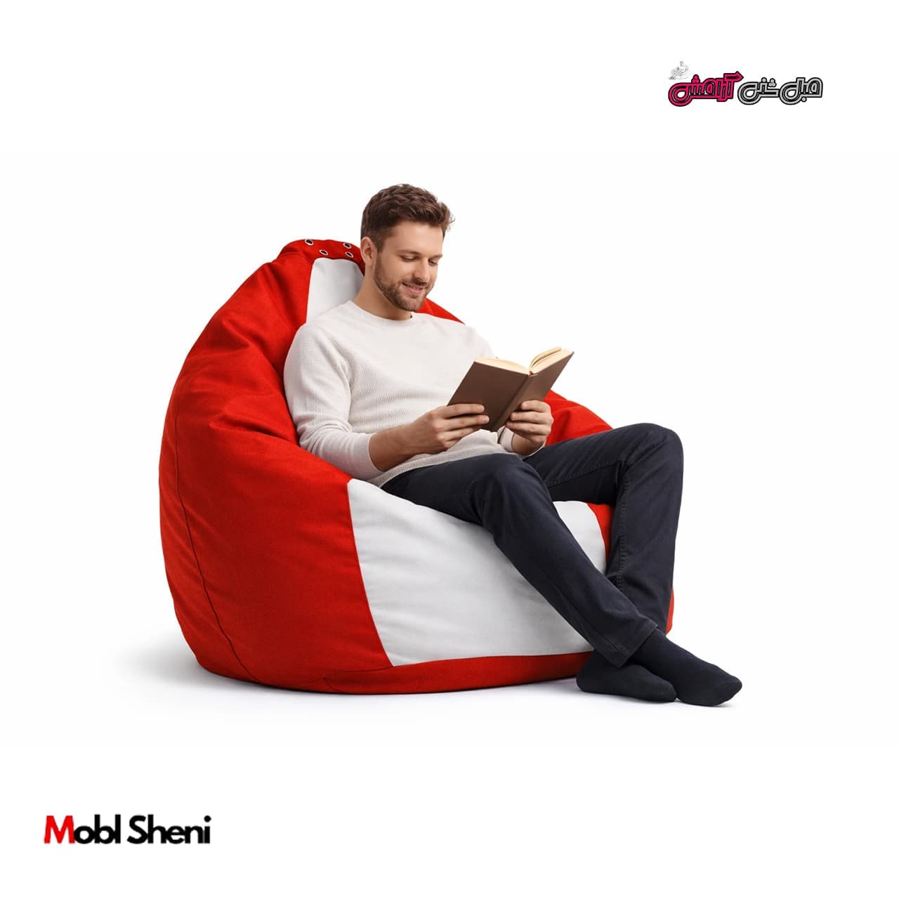 مبل شنی دو رنگ راحتی بزرگسال