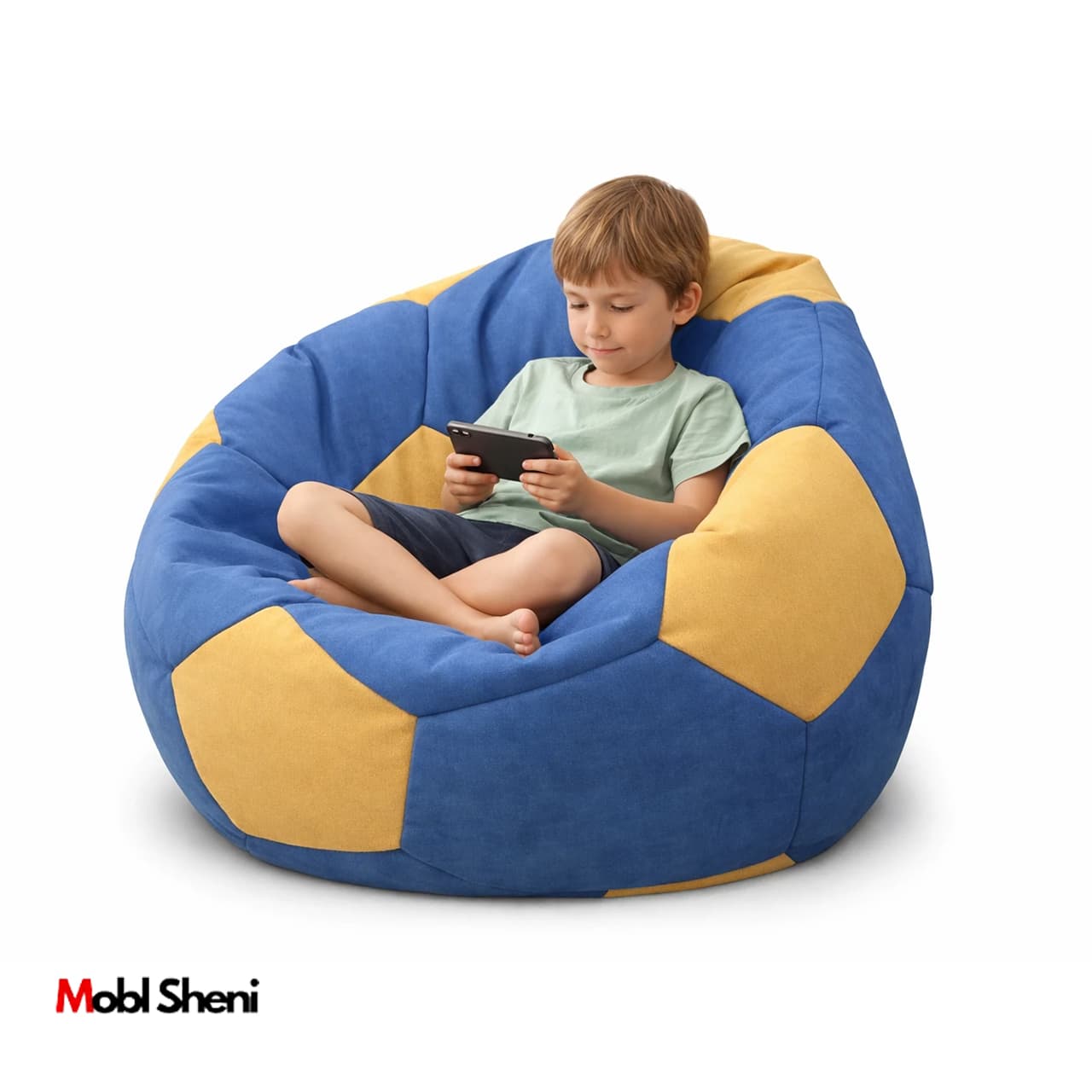 مبل شنی راحتی مخمل با طرح توپ