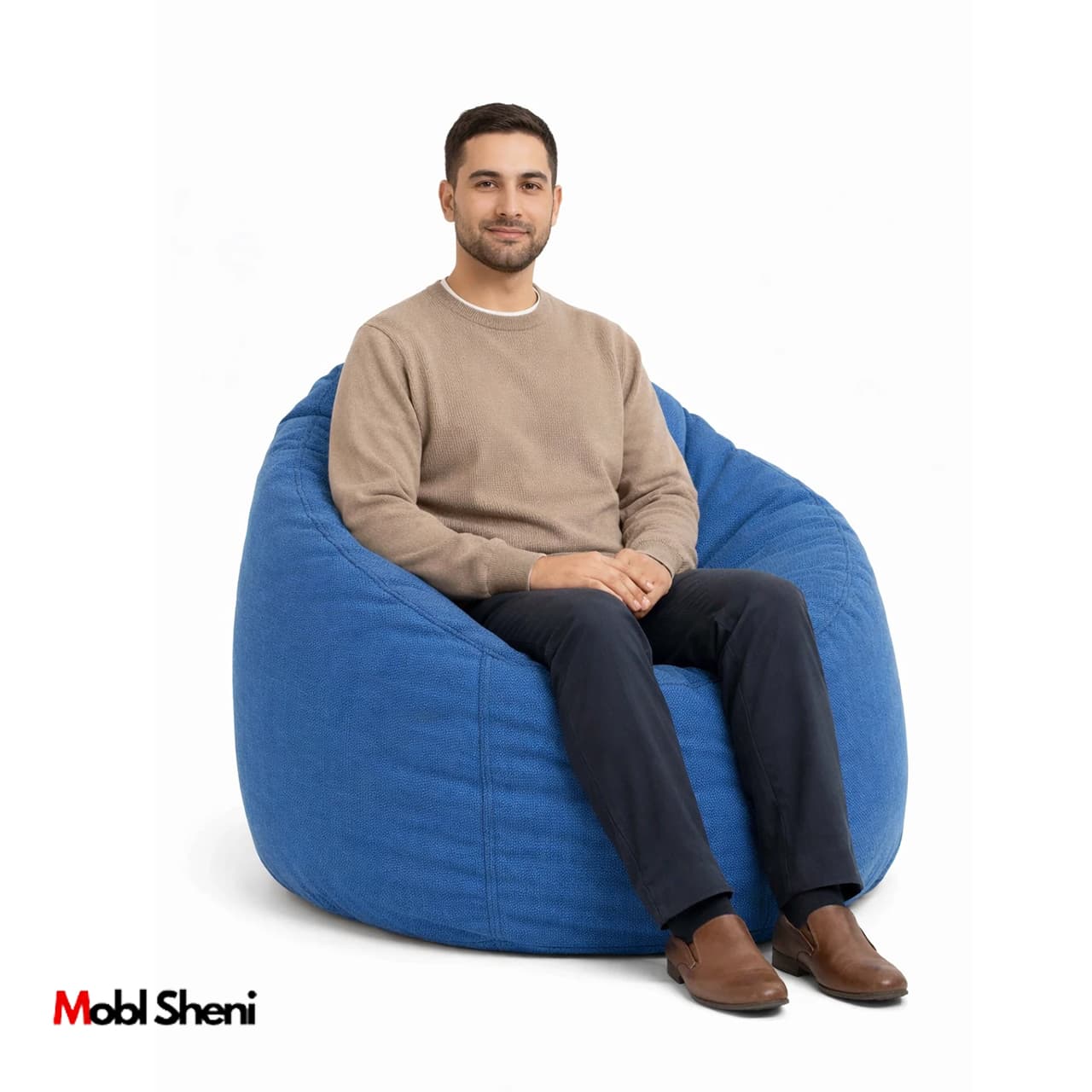 مبل شنی آبی پسرانه چرمی