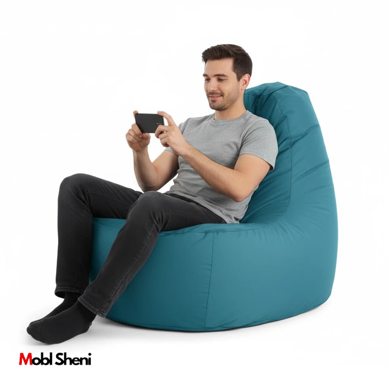 مبل شنی راحتی پشتی دار مخمل پشت بلند