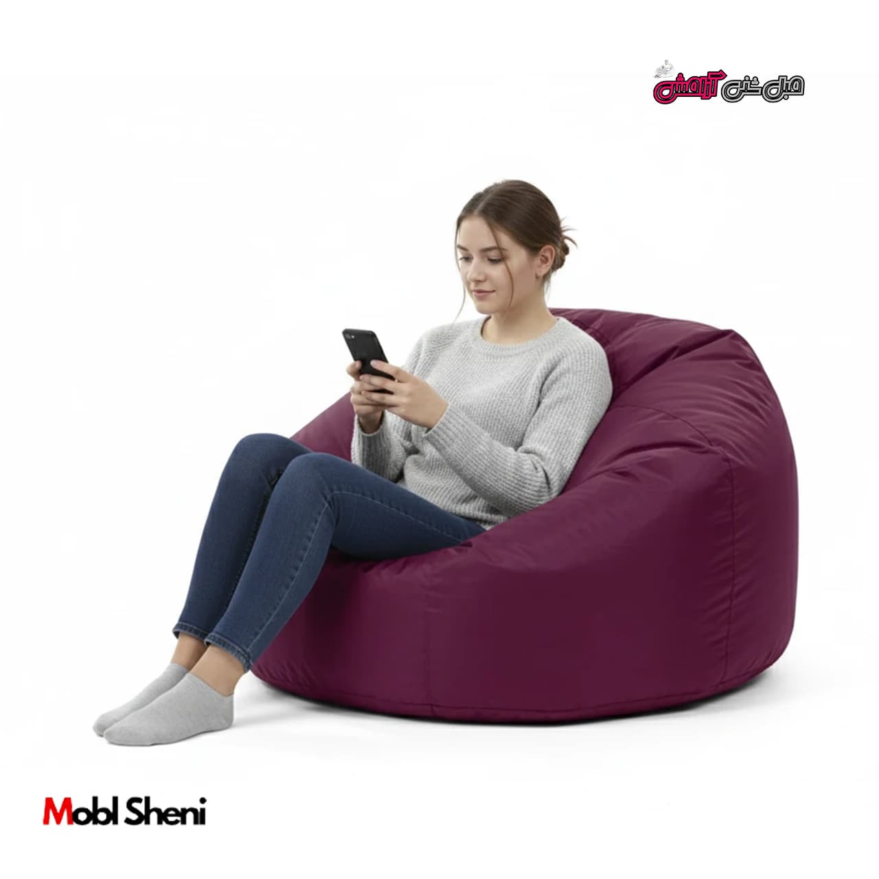 مبل شنی یک نفره مخملی کد MBL4587