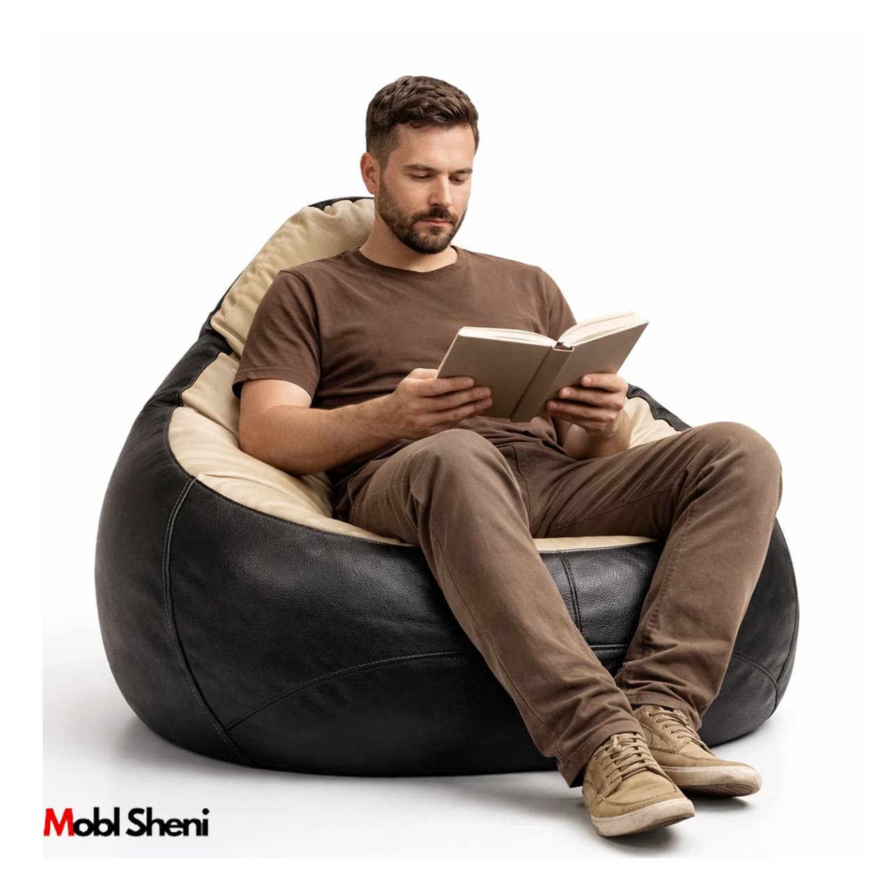 مبل شنی راحتی دو رنگ چرم 32189 bestway