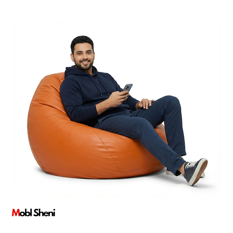 مبل شنی تک نفره نارنجی