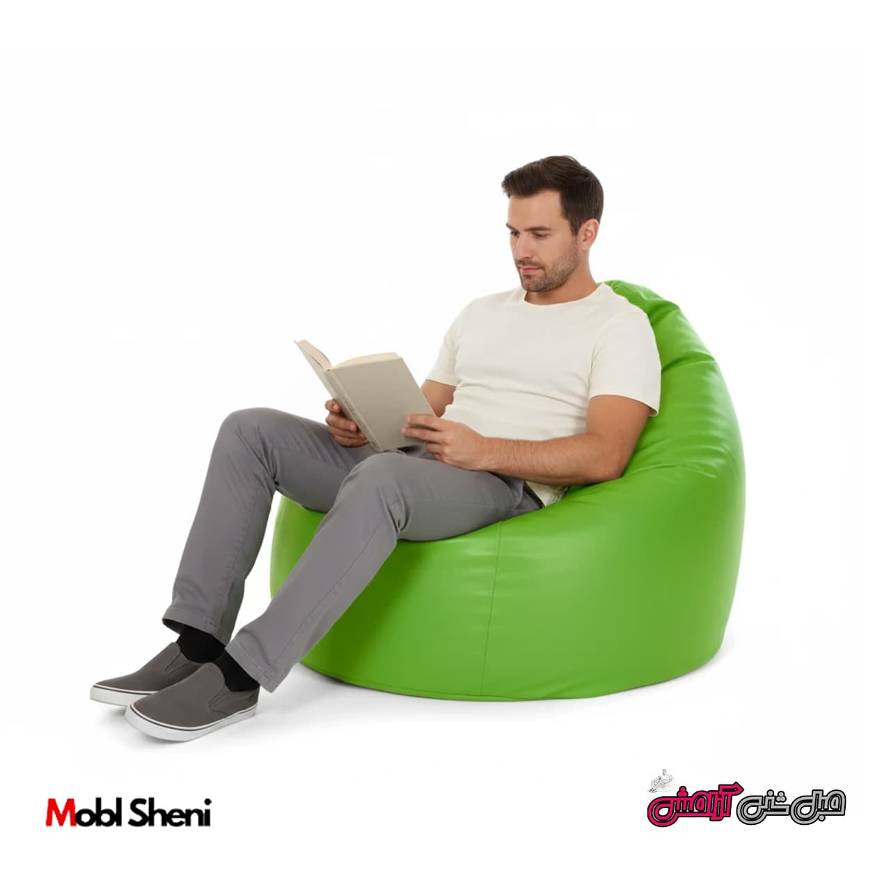 مبل شنی یک نفره چرمی یونولیتی